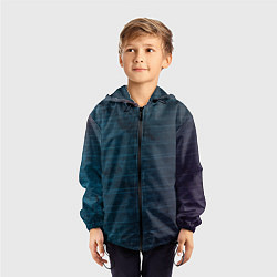 Ветровка с капюшоном детская Texture Blue Ripples, цвет: 3D-черный — фото 2