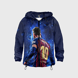 Ветровка с капюшоном детская Leo Messi Лео Месси 10, цвет: 3D-черный