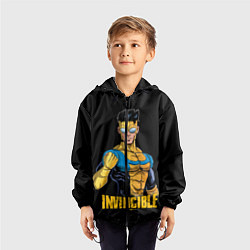 Ветровка с капюшоном детская Mark Grayson Invincible, цвет: 3D-черный — фото 2