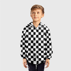Ветровка с капюшоном детская Шахматист, цвет: 3D-белый — фото 2