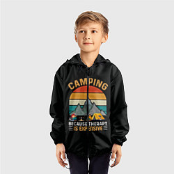 Ветровка с капюшоном детская Camping, цвет: 3D-черный — фото 2