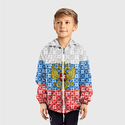 Ветровка с капюшоном детская Россия Алатырь, цвет: 3D-белый — фото 2