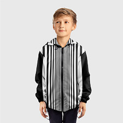 Ветровка с капюшоном детская Эффект Доплера, цвет: 3D-черный — фото 2