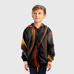Ветровка с капюшоном детская Unsplash 3D, цвет: 3D-черный — фото 2