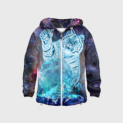 Ветровка с капюшоном детская Звездный тигр, цвет: 3D-белый