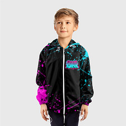 Ветровка с капюшоном детская FRIDAY NIGHT FUNKIN NEON COLORS НЕОНОВЫЕ БРЫЗГИ, цвет: 3D-белый — фото 2