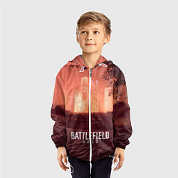 Ветровка с капюшоном детская Battlefield 2042 - Песочные часы, цвет: 3D-белый — фото 2