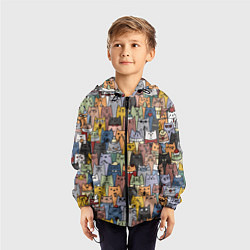 Ветровка с капюшоном детская The Коты, цвет: 3D-черный — фото 2