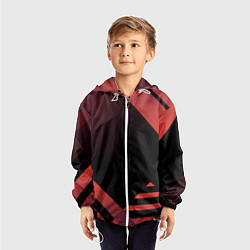 Ветровка с капюшоном детская Спортивная геометрияgeometry, цвет: 3D-белый — фото 2