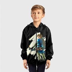 Ветровка с капюшоном детская Линк с луком, цвет: 3D-черный — фото 2