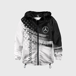 Ветровка с капюшоном детская Mercedes-Benz спорт, цвет: 3D-черный