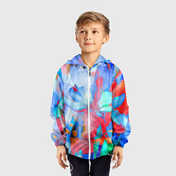 Ветровка с капюшоном детская Fashion floral pattern, цвет: 3D-белый — фото 2
