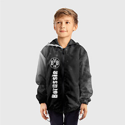 Ветровка с капюшоном детская БОРУССИЯ Borussia Пламя, цвет: 3D-черный — фото 2