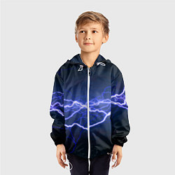 Ветровка с капюшоном детская Lightning Fashion 2025 Neon, цвет: 3D-белый — фото 2