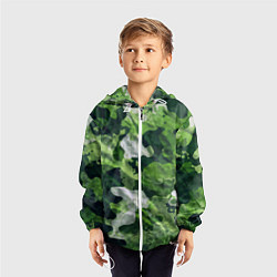Ветровка с капюшоном детская Camouflage Pattern Камуфляж Паттерн, цвет: 3D-белый — фото 2