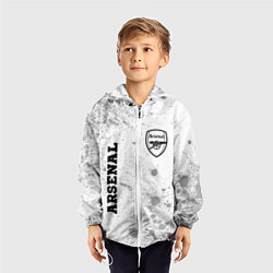 Ветровка с капюшоном детская Arsenal Sport на светлом фоне, цвет: 3D-белый — фото 2