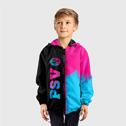 Ветровка с капюшоном детская PSV Neon Gradient, цвет: 3D-черный — фото 2