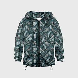 Детская ветровка Гранжевый абстрактный узор на темно сером фоне