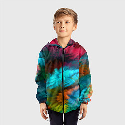 Ветровка с капюшоном детская Colorful Explosion, цвет: 3D-черный — фото 2