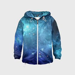 Ветровка с капюшоном детская Ледяная туманность, цвет: 3D-белый