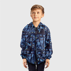 Ветровка с капюшоном детская Хагги Вагги паттерн, цвет: 3D-черный — фото 2