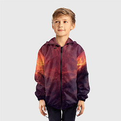 Ветровка с капюшоном детская Галактический пожар, цвет: 3D-черный — фото 2