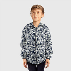 Ветровка с капюшоном детская Смайл с зубами, цвет: 3D-черный — фото 2
