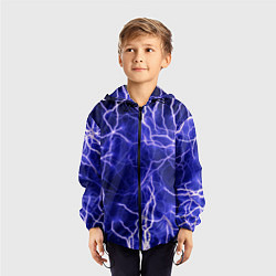 Ветровка с капюшоном детская Многочисленные молнии, цвет: 3D-черный — фото 2