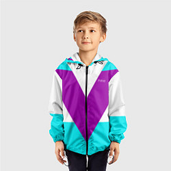 Ветровка с капюшоном детская В ретро стиле FIRM, цвет: 3D-черный — фото 2