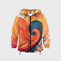 Ветровка с капюшоном детская Вихрь цвета, цвет: 3D-черный