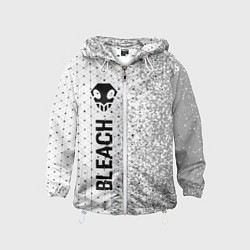 Ветровка с капюшоном детская Bleach glitch на светлом фоне: по-вертикали, цвет: 3D-белый