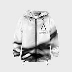 Ветровка с капюшоном детская Assassins Creed logo texture, цвет: 3D-черный