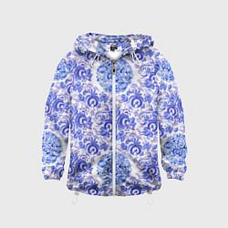 Детская ветровка Новогодняя гжель роспись