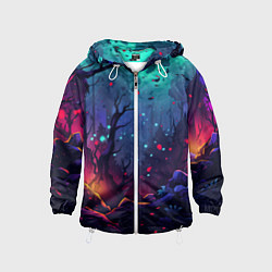 Детская ветровка Абстрактный камуфляж в кислотных абстрактных пятна