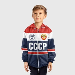 Ветровка с капюшоном детская СССР - Союз Советских Социалистических Республик, цвет: 3D-белый — фото 2