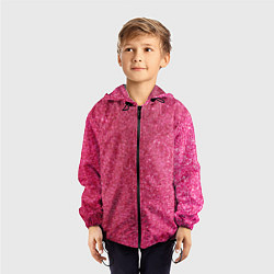 Ветровка с капюшоном детская Яркий розовый блеск, цвет: 3D-черный — фото 2