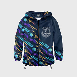 Ветровка с капюшоном детская Everton градиентные мячи, цвет: 3D-черный
