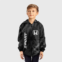 Ветровка с капюшоном детская Honda sport metal, цвет: 3D-черный — фото 2