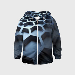 Ветровка с капюшоном детская Броня нанотехнологичная, цвет: 3D-белый