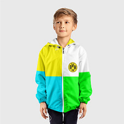 Ветровка с капюшоном детская Borussia color cport, цвет: 3D-белый — фото 2