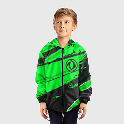 Ветровка с капюшоном детская Dongfeng sport green, цвет: 3D-черный — фото 2