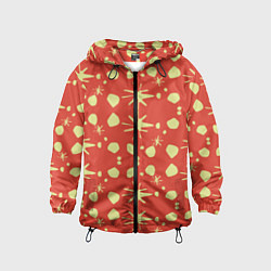 Детская ветровка Лимонные пятна на красном цвете Фиеста