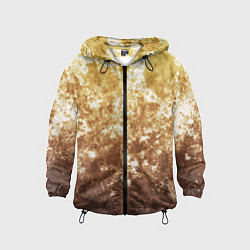 Ветровка с капюшоном детская Абстракция - yellow sad weather, цвет: 3D-черный
