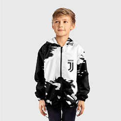 Ветровка с капюшоном детская Juventus smoke black fire, цвет: 3D-черный — фото 2