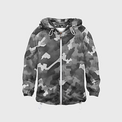 Ветровка с капюшоном детская Городской камуфляж внутренних войск, цвет: 3D-белый