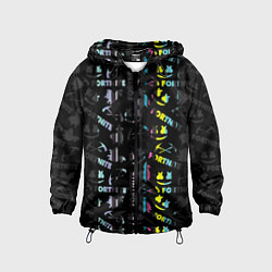 Ветровка с капюшоном детская Marshmello black fortnite, цвет: 3D-черный