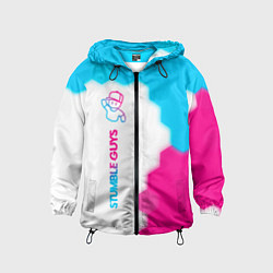 Детская ветровка Stumble Guys neon gradient style по-вертикали