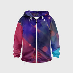 Ветровка с капюшоном детская Абстракция - брызги, цвет: 3D-белый