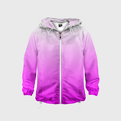 Ветровка с капюшоном детская Gradient color pink, цвет: 3D-белый