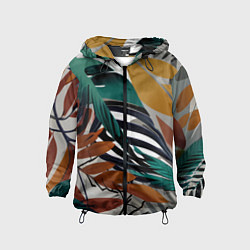 Детская ветровка Полоски листья